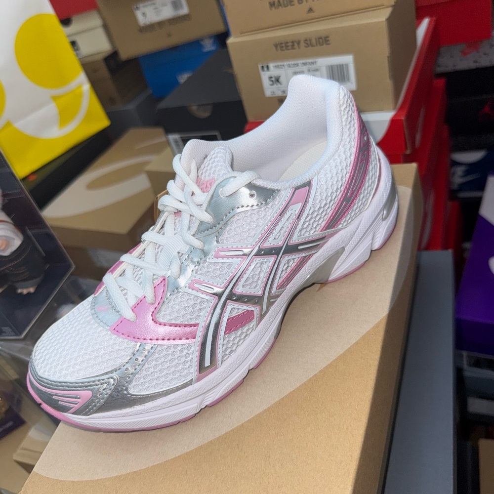 ASICS Gel 1130 Women's Athletic Shoes in Pink, White, and Silver